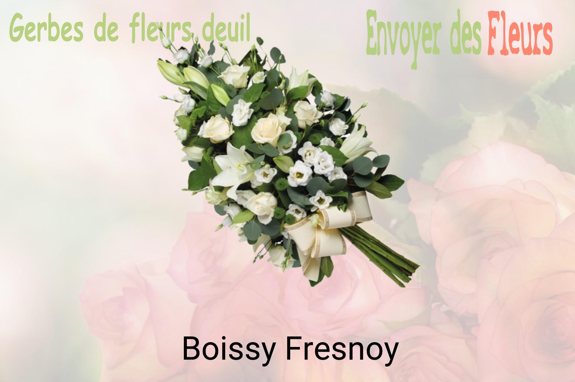 Gerbe de fleurs de deuil livrée à Boissy-Fresnoy